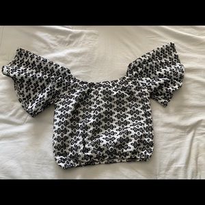 Blouse cropped top